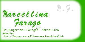 marcellina farago business card